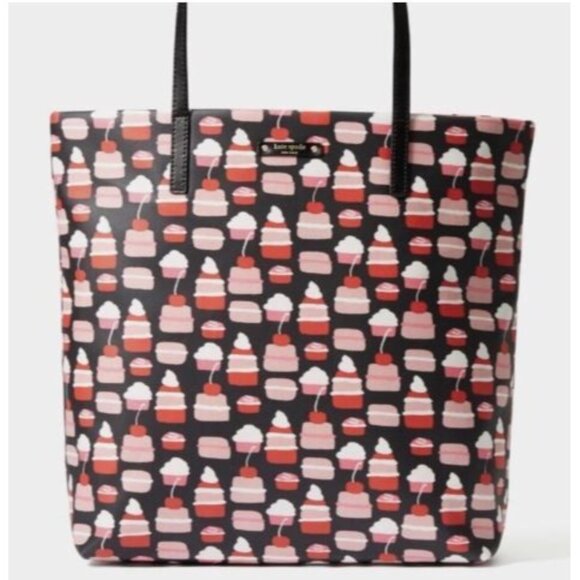 Kate Spade New York "Take the Cake" Bon Shopper Large Tote Cupcake Bag Purse Mac - Picture 1 of 16